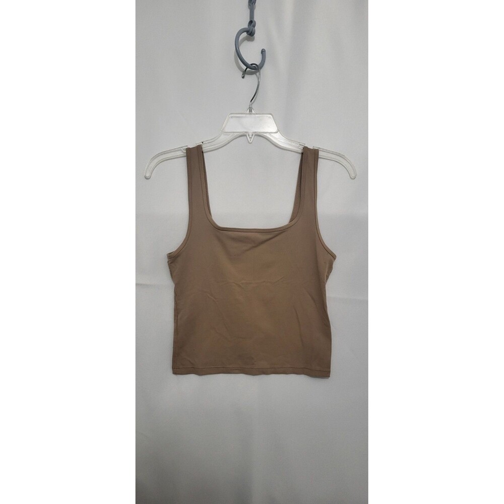 Abercrombie Fitch Soft A&F Womens S Taupe Scoop Neck Stretch Tank Top